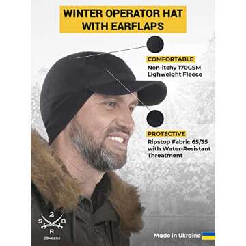 2SBR 2SABERS Tactical Winter Baseball Cap - Warm Trucker Baseball Cap Hat