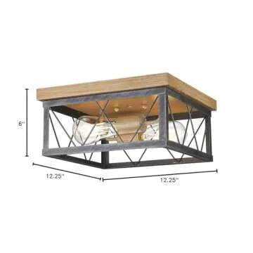 Odeums Farmhouse Flush Mount Light Fixture for Home