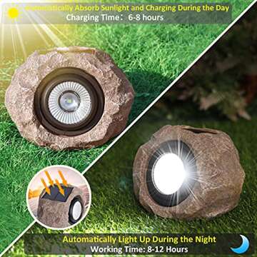DGSCAK Solar Rock Lights - Bright, Waterproof, Eco-Friendly