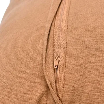 Creative Co-Op Velvet Pillow Cover 20 inch Quilted Camel