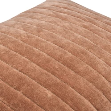 Creative Co-Op Velvet Pillow Cover 20 inch Quilted Camel