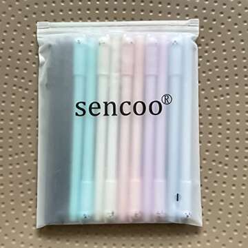 sencoo Girl Cute Pens Kawaii Pen Cute Cat Pen 0.5 mm Gel Pens Black Ball Point Pens for School Offic...