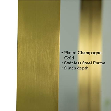 TEHOME 24x36 Brushed Gold Bathroom Mirror - Durable & Stylish