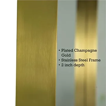 TEHOME 24x36 Brushed Gold Bathroom Mirror - Durable & Stylish