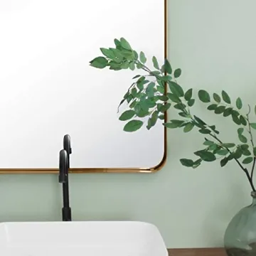 TEHOME 24x36 Brushed Gold Bathroom Mirror - Durable & Stylish
