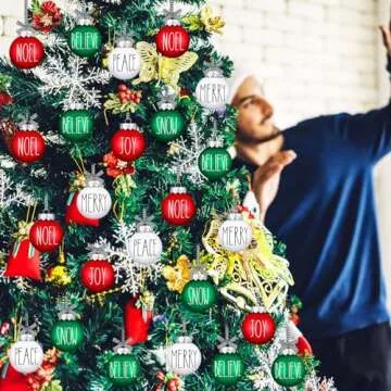 Vinsot 12 Pcs Colorful Christmas Ball Ornaments for Holiday Decor