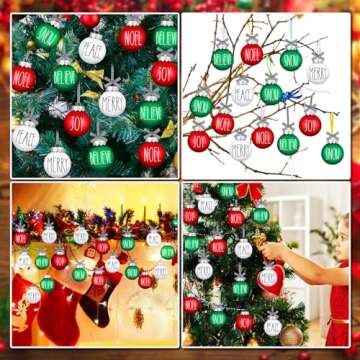Vinsot 12 Pcs Colorful Christmas Ball Ornaments for Holiday Decor