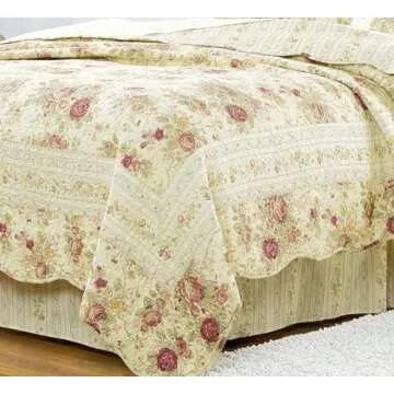 SPPRANDOM Chic Shabby Romantic Rose Bedding Set Full/Queen
