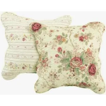 SPPRANDOM Chic Shabby Romantic Rose Bedding Set Full/Queen