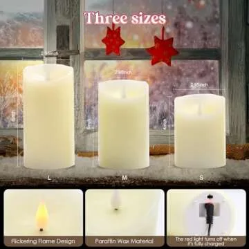 ALED LIGHT Rechargeable Flameless Candles for Home Decor