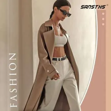 Stylish SANSTHS Women's Waist Belt with Gold/Silver Buckle