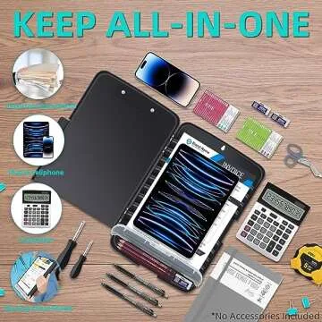 Sunnyclip Durable Clipboard with Storage for On-The-Go Writing