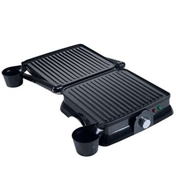 Chef Buddy Non-Stick Panini Press Indoor Grill and Gourmet Sandwich Maker, Electric with Nonstick Pl...