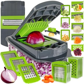Bartnelli Vegetable Chopper Food Slicer Pro | 15 Pc MultiFuctional Kitchen Gadgets for Onion, Veggie...