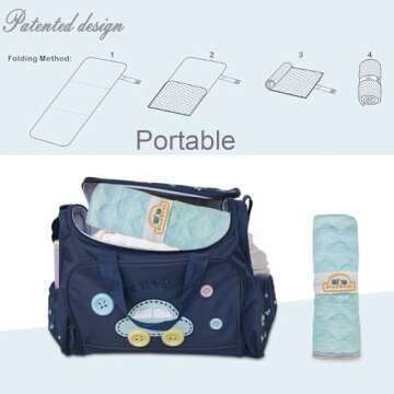 BlueSnail Quilted Thicker Waterproof Changing Pad Liners,3 Count(Blue 13” x 27”)