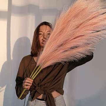 Elegant Faux Pampas Grass 43" Tall for Home Decor
