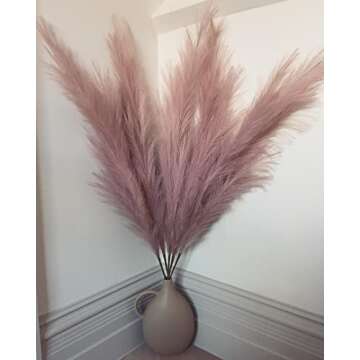 Elegant Faux Pampas Grass 43" Tall for Home Decor