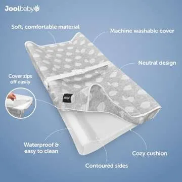 Jool Baby Soft Changing Pad with Washable Cover - Gray