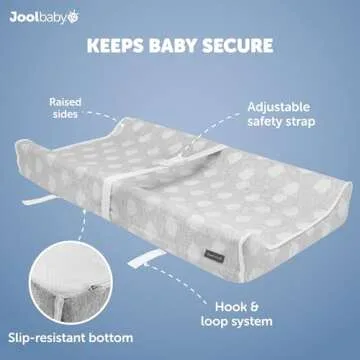 Jool Baby Soft Changing Pad with Washable Cover - Gray