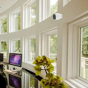 LANMU Security Camera Wall Mount - Magnetic Mount for Arlo, Arlo Pro/Pro 2 - 360° Rotation - 3 Pack