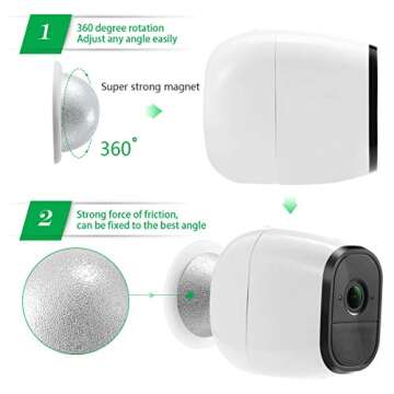LANMU 360° Magnetic Wall Mount for Arlo Cameras - 3 Pack
