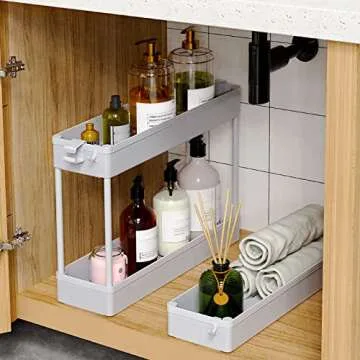 SPACEKEEPER Slim Rolling Storage Cart for Narrow Spaces