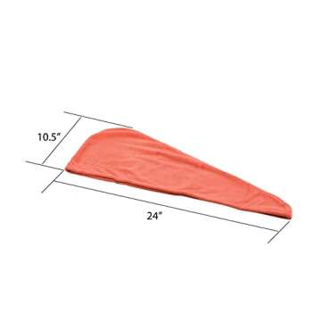 Sleek'e Microfiber Hair Wrap | Ultra Absorbent and Soft Anti-Frizz Quick Dry Hair Turban Twist Towel for Drying Thick, Curly, and Long Hair (Millenial Pink)