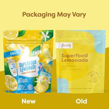 FlavCity Superfood Lemonade Powdered Drink, 30 Servings – Sugar-Free Lemonade Powder Drink Mix - K...