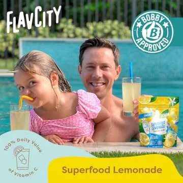 FlavCity Superfood Lemonade Powdered Drink, 30 Servings – Sugar-Free Lemonade Powder Drink Mix - Keto, Vegan, Gluten-Free & Non-GMO