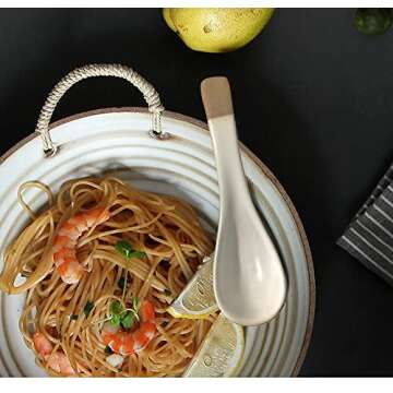 123Arts Japanese Retro Ceramic Soup Spoons Set of 4