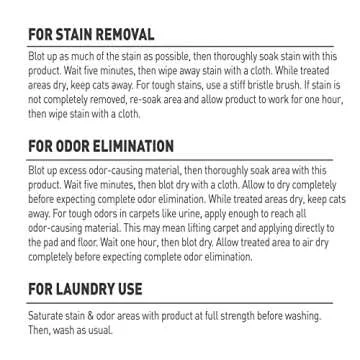 Nature's Miracle Just for Cats Oxy Stain and Odor Remover, 24 fl oz