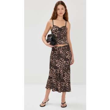 Lioness Women's Enigmatic Skirt, Leopard, Print, Brown, M