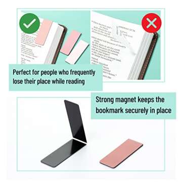 Mr. Pen- Magnetic Bookmarks, 12 Pack, Magnetic Book Marks, Bookmarks for Women Men Kids, Magnetic Bookmark, Magnet Bookmark Clips, Book Marker, Paper Bookmarks, Bookmark Magnetic, Aesthetic Bookmark