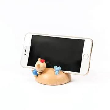 WOODERFUL Life Hello Kitty Wooden Phone Holder | Popular Sanrio Craft Gift