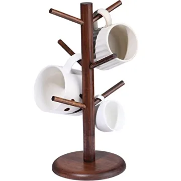 Stylish Patelai Coffee Mug Holder Tree with 6 Hooks - Perfect for Organization!
