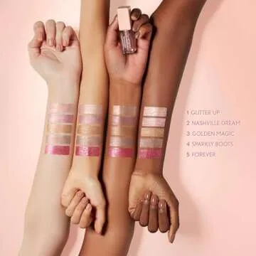 COVERGIRL Exhibitionist by Kelsea Ballerini Liquid Glitter Eyeshadow, Highly Pigmented, Glittery Finish, Long-Wearing, Forever 5, 0.13oz