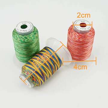 New Brothread 12 Colors Variegated Embroidery Thread Kit