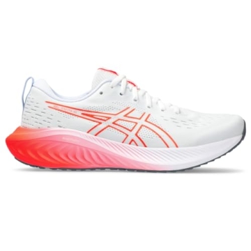 ASICS Women's Gel-Excite 10 Running Shoe, Comfortable Support, White/Sunrise RED