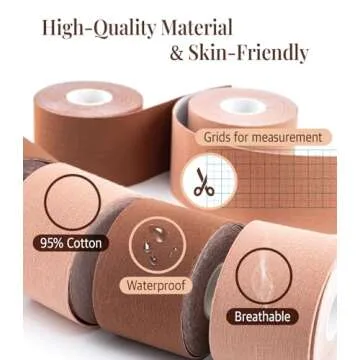 DIY Boob Tape for Large Breasts | 8-inch Wide BoobyTape with 4" Petals | Bob Tape for Breast Lift | BreastTape Lifting Large Breast to Sculpt Your Body