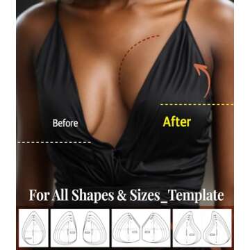 DIY Boob Tape for Large Breasts | 8-inch Wide BoobyTape with 4" Petals | Bob Tape for Breast Lift | BreastTape Lifting Large Breast to Sculpt Your Body