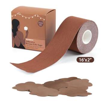 DIY Boob Tape for Large Breasts | 8-inch Wide BoobyTape with 4" Petals | Bob Tape for Breast Lift | BreastTape Lifting Large Breast to Sculpt Your Body