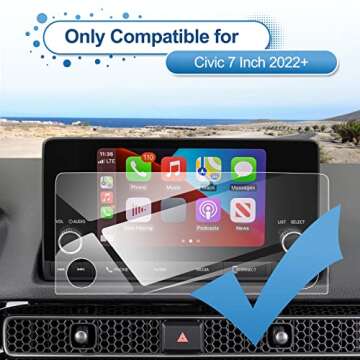 Coleya 2022 2023 2024 2025 Civic Screen Protector for Honda Civic (LX/EX/EX-L/Sport/Sport Hybrid) 7-...