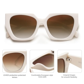 Trendy Oversized Polarized Sunglasses for Stylish Women