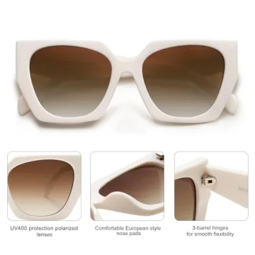 Trendy Oversized Polarized Sunglasses for Stylish Women