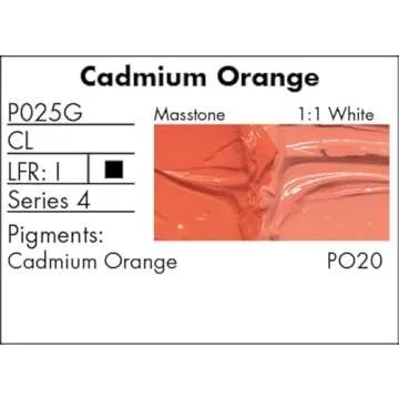 Grumbacher Pre-Tested Oil Paint, 37ml/1.25 Ounce, Cadmium Orange (P025G)