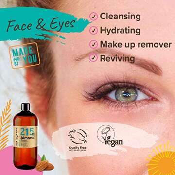 Naissance Sweet Almond Oil 32 fl oz - Natural & Vegan