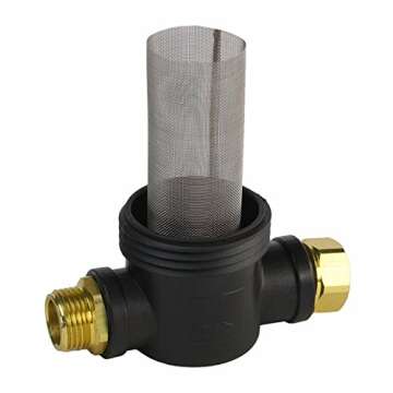 Remes Filter Attachment Garden Hose Pressure Washer Pump Inlet Water Metal Outdoor Gardening, Sediment Filter 3/4 40 mesh