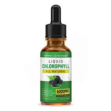 Justified Laboratories (3 Pack) Liquid Chlorophyll Drops Maximum Strength 6000MG Fast Absorbing Green Concentrate Supplement Loaded with Antioxidants Minerals Multivitamins 2 FL Oz