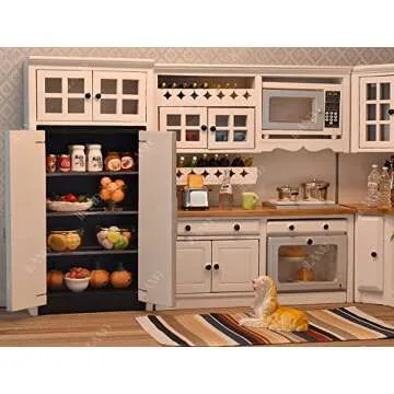 iLAND Dollhouse Kitchen 1/12 Scale Wooden Set