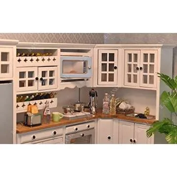 iLAND Dollhouse Kitchen 1/12 Scale Wooden Set